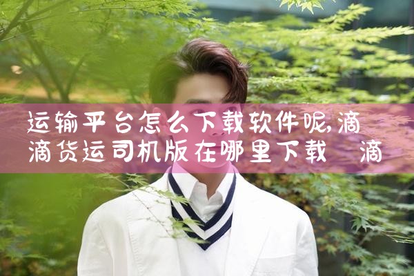 运输平台怎么下载软件呢|男娘日记