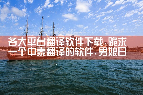 各大平台翻译软件下载|男娘日记